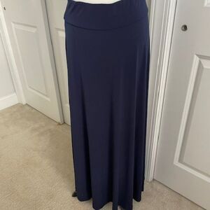 Veronicam Long Blue Maxi Stretchy Flowy Skirt Size Large